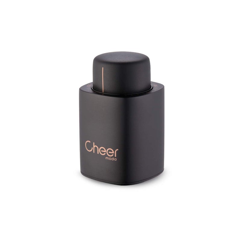 CHEER Wine Vacuum Sealer No. 3, ABS Vacuum Small Wine Bottle Stoppers, Black 7717-W401-032 - Image 1